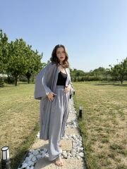Gofre Kimono Takım Gri - S