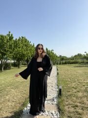 Gofre Kimono Takım Siyah - L