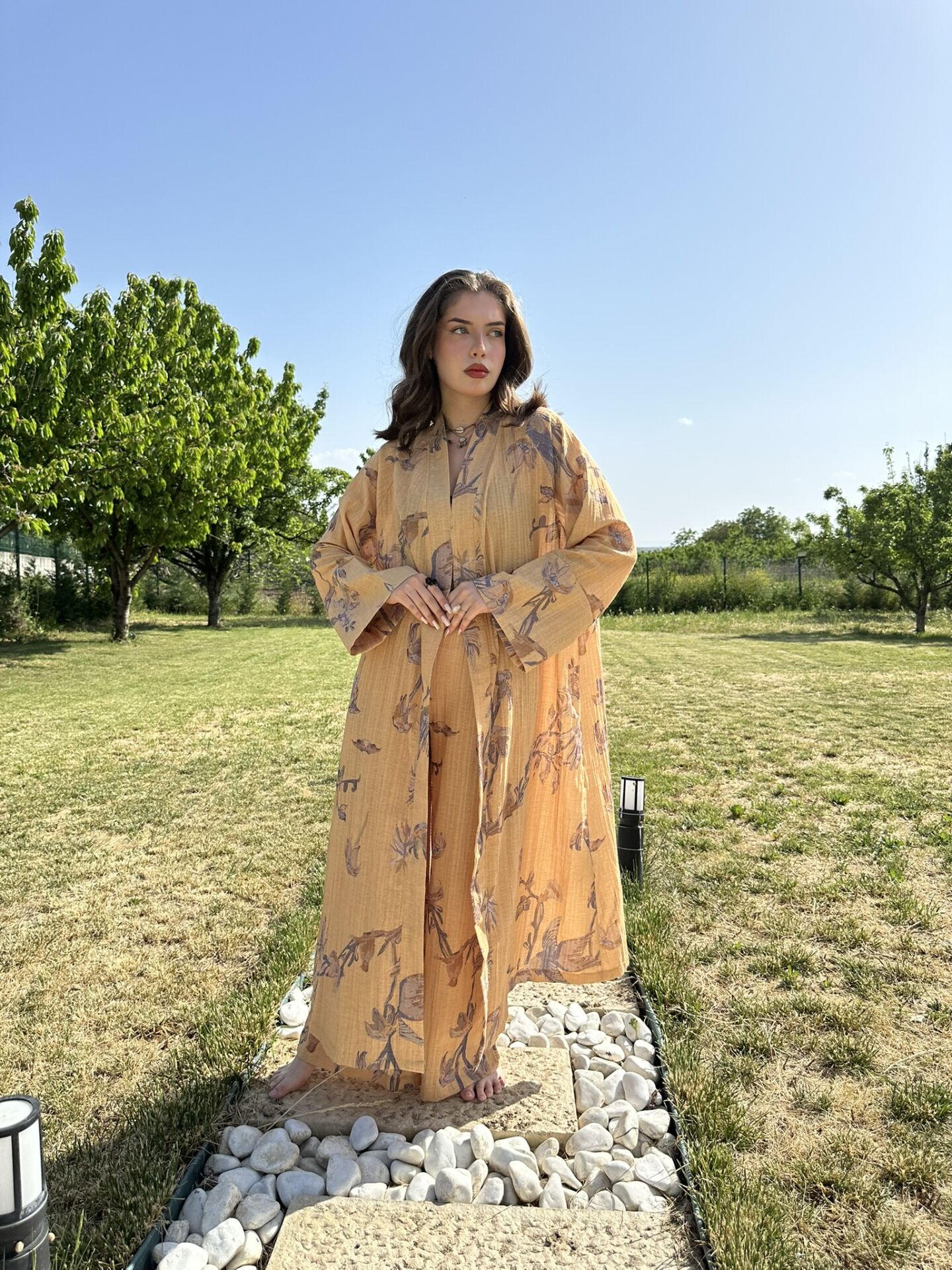 Desenli Kimono Takım