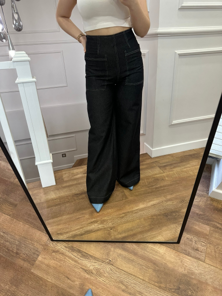 Premium Yüksek Bel Denim Pantolon
